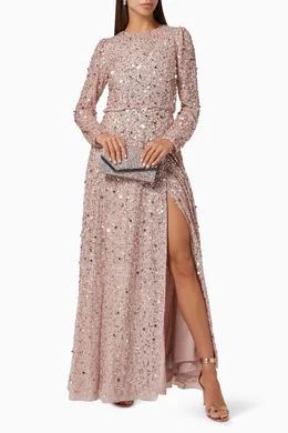 Buy Maya Pink Maxi Dress with Sequin Embellishments For Women Online Ounass Bahrain