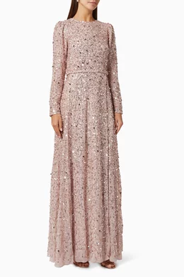 Buy Maya Pink Maxi Dress with Sequin Embellishments For Women Online Ounass Bahrain