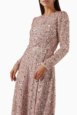 Buy Maya Pink Maxi Dress with Sequin Embellishments For Women Online Ounass Bahrain