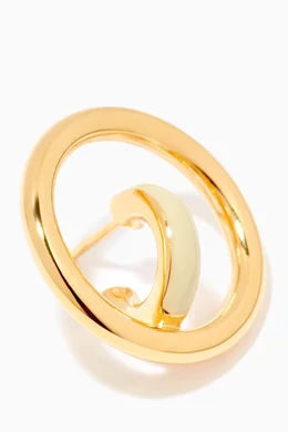 Buy Charlotte Chesnais Yellow Small Saturn Blow Colours Earrings