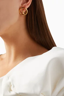 Buy Charlotte Chesnais Yellow Small Saturn Blow Colours Earrings