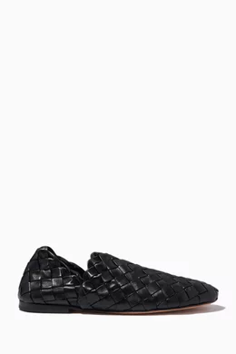 Buy Bottega Veneta Black The Slippers in Intrecciato Nappa For Men Online Ounass Bahrain