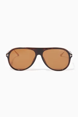 Buy TOM FORD Brown Nicholai Sunglasses in Acetate For Men Online Ounass Bahrain