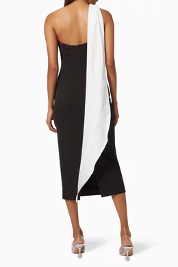 Marchesa black and white dress outlet