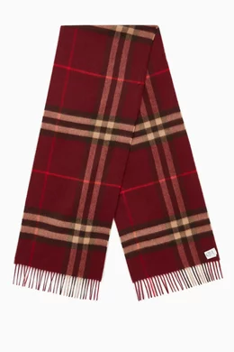 Burgundy burberry scarf hot sale