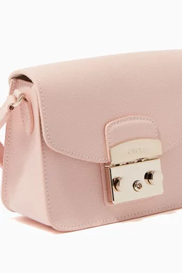 Buy Furla Pink Mini Metropolis Crossbody Bag in Leather For Women Online Ounass Bahrain