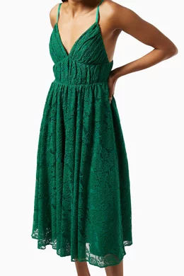 Lace cami midi prom dress top