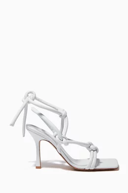 Buy Bottega Veneta White Knot Sandals in Nappa For Women Online Ounass Bahrain