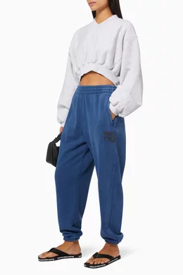 Buy Alexander Blue Puff Logo Sweatpants in Structured