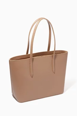 Buy Lacoste Brown Chantaco Tote Bag in Matte Pique Leather For Women Online Ounass Bahrain