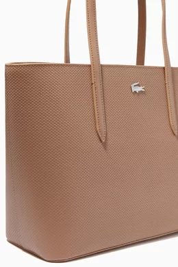 Buy Lacoste Brown Chantaco Tote Bag in Matte Pique Leather For Women Online Ounass Bahrain