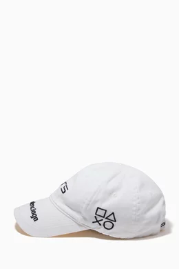 Buy Balenciaga White Ps5 Cap in Cotton For Men Online | Ounass Bahrain