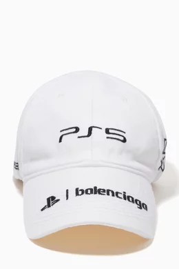 Buy Balenciaga White Ps5 Cap in Cotton For Men Online | Ounass Bahrain