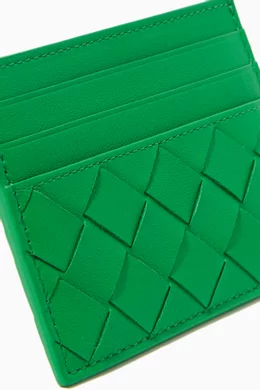 Buy Bottega Veneta Green Card Holder in Intrecciato Nappa For Women Online Ounass Bahrain