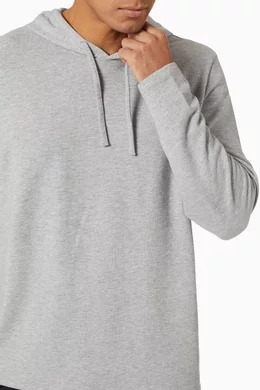 Buy Vince Grey Cozy Popover Hoodie in Pima Cotton-Modal Blend For