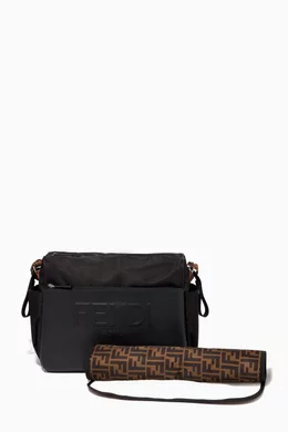 Buy Fendi Black Diaper Bag in Nylon Leather For Baby Boys Online Ounass Bahrain