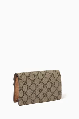 Small gg supreme canvas wallet on sale
