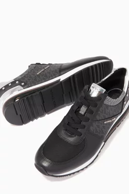 Allie leather and canvas sneaker top