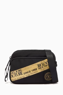 Buy Versace Jeans Couture Black Logo Camera Bag in Nylon For Men Online Ounass Bahrain