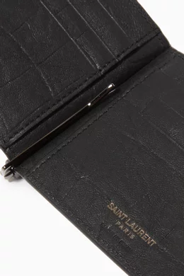 Saint laurent clip wallet sale
