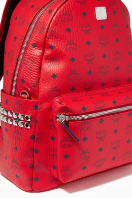 Mcm backpack with studs hot sale