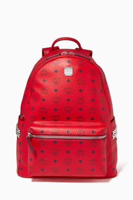Mcm backpack with studs hot sale
