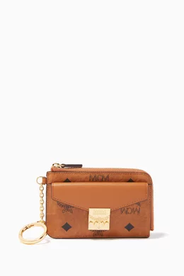 Buy MCM Brown Mini Patricia Zip Card Case in Visetos For Women Online Ounass Bahrain