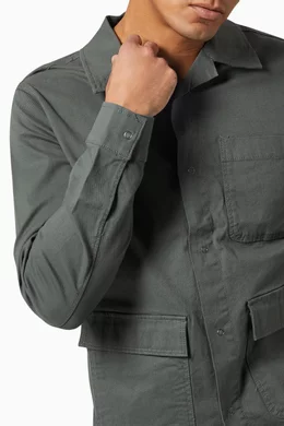 Buy Selected Homme Grey Worker Jacket in Heavy Twill For Men Online Ounass Bahrain