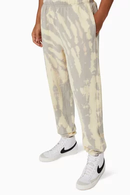 Buy Les Tien Grey Bleach Tie dye Sweatpants in Heavyweight Cotton Fleece For Men Online Ounass Bahrain