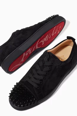 Buy Christian Louboutin Black Louis Junior Spikes Sneakers in Suede For Men Online Ounass Bahrain