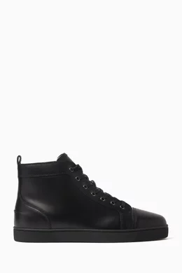 Mens louboutin high top sneakers discount