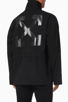 Buy Off White Black Arrows Field Jacket in Cotton Gabardine For Men Online Ounass Bahrain