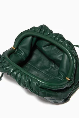 Bottega veneta green pouch hot sale