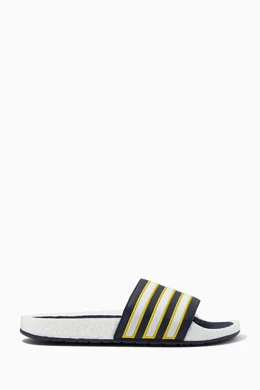 Buy adidas Black Adilette Boost Slide Sandals in PU For Men Online Ounass Bahrain