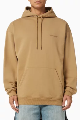 Buy Balenciaga Neutral BB Corp Medium Fit Hoodie in Curly fleece For Men Online Ounass Bahrain