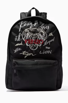 Backpack with elephant logo outlet