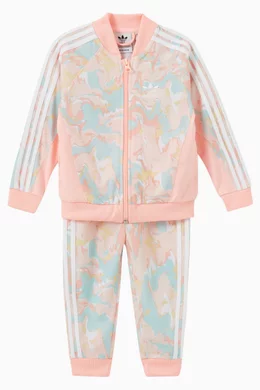 Buy adidas Multicolour Marble SST Tracksuit in Primegreen For Baby Girls Online Ounass Bahrain