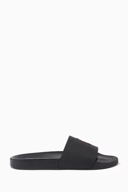 Buy Polo Ralph Lauren Black Polo Slide Sandals in TPU For Men Online Ounass Bahrain