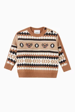 Burberry fair isle sweater clearance