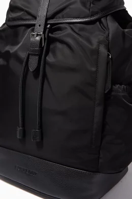Buy Burberry Black Baby Changing Backpack in Leather Trim ECONYL For UNISEX Online Ounass Bahrain