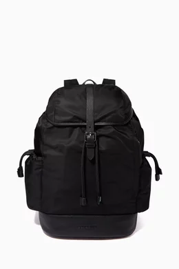 Buy Burberry Black Baby Changing Backpack in Leather Trim ECONYL For UNISEX Online Ounass Bahrain