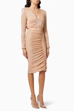 Lavish alice sequin midi dress best sale