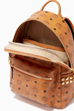 Mcm stark side studs backpack in visetos deals