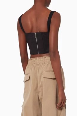 chinese dress ladies Dion Lee Women's Laced Utility Corset, Black, 6 at Amazon Women's Clothing  store main image 1