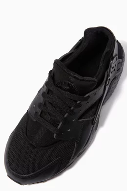 Buy Nike Black Huarache Run Sneakers in Leather Textile For Boys Online Ounass Bahrain
