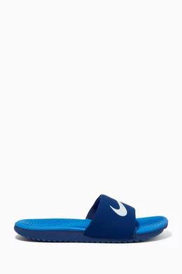 Buy Nike Blue Kawa Slide Sandals in Textile Rubber For Boys Online Ounass Bahrain