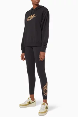 Nike animal print swoosh leggings deals