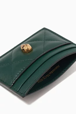 Buy Alexander McQueen Green Skull Card Holder in Quilted Leather For Women Online Ounass Bahrain