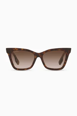 Buy Burberry Brown Check Detail Square Frame Sunglasses in Bio acetate For Women Online Ounass Bahrain