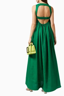 Buy Oroton Green Sun Dress in Cotton For Women Online | Ounass Bahrain